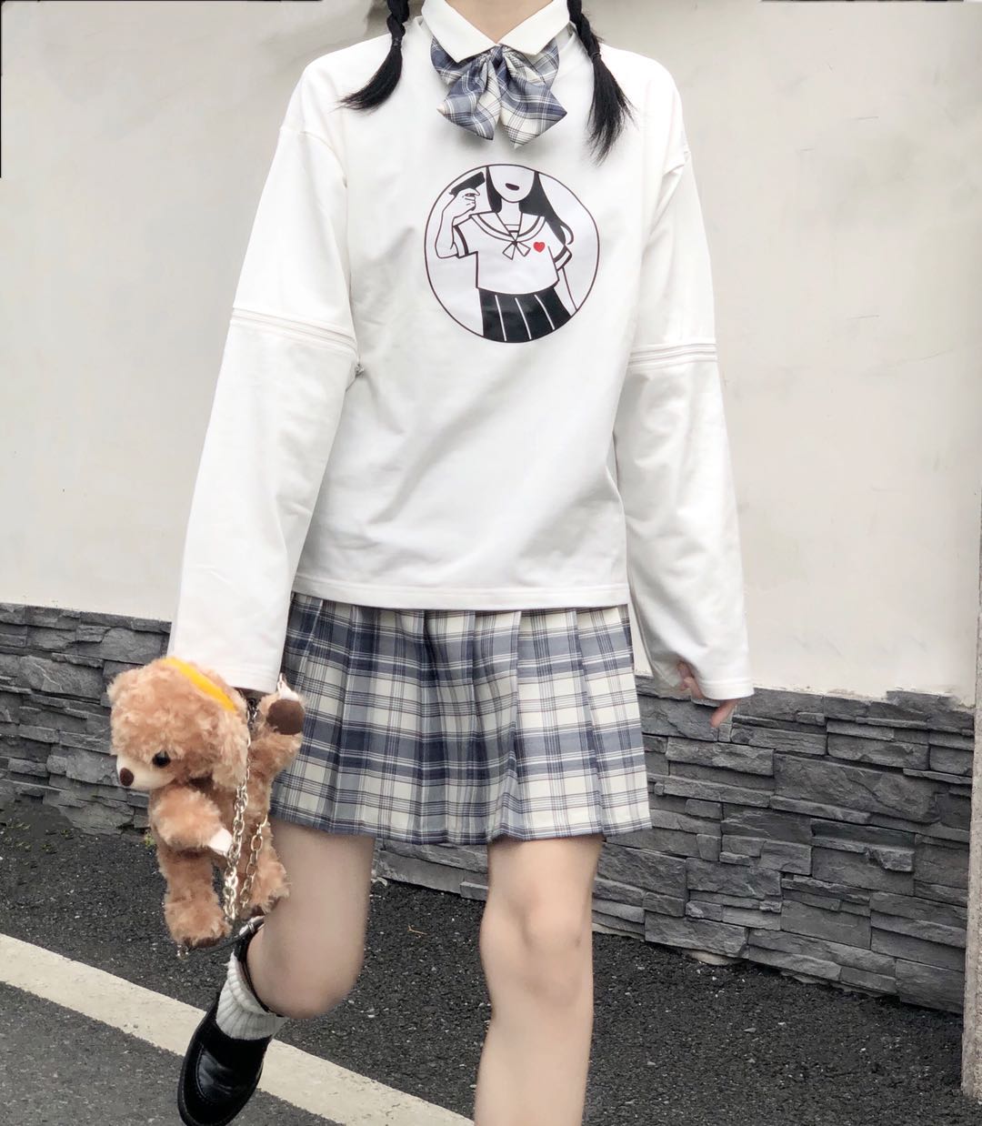原创自杀暗黑甜酷软硬长袖T恤