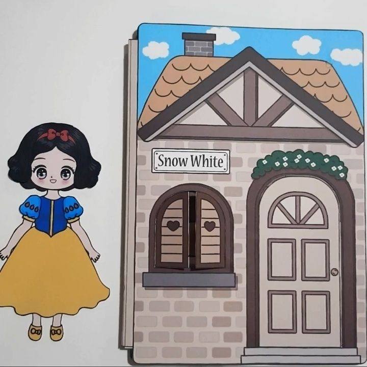 白雪公主换装纸娃娃手工自制DIY半成品趣味女孩玩具游戏安静书
