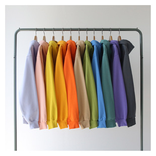 bf风情侣韩版 2020秋季 女 纯色纯棉毛圈布连帽卫衣男 宽松潮流 新款