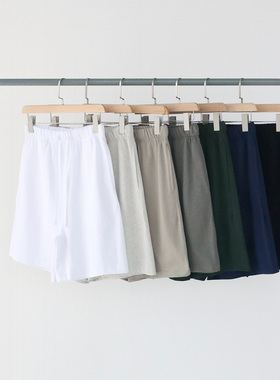 夏季新款复古FOG风灰色灰白色纯棉薄款宽松短裤男女bf风青春流行