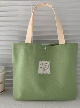 出门上班小拎包高级感杂物帆布包轻便小拎袋通勤包女大容量带饭包