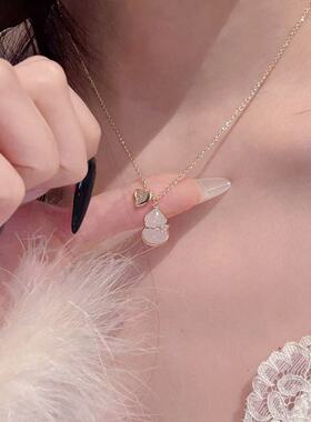 福禄葫芦项链2026新款白玉琉璃锁骨链轻奢高级感饰品精致气质项链