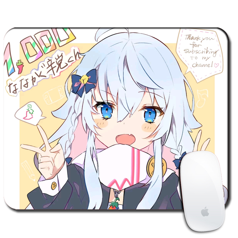 虚拟vtuber 神乐七奈 狗妈 动漫定制周边小号鼠标垫可爱桌垫护腕