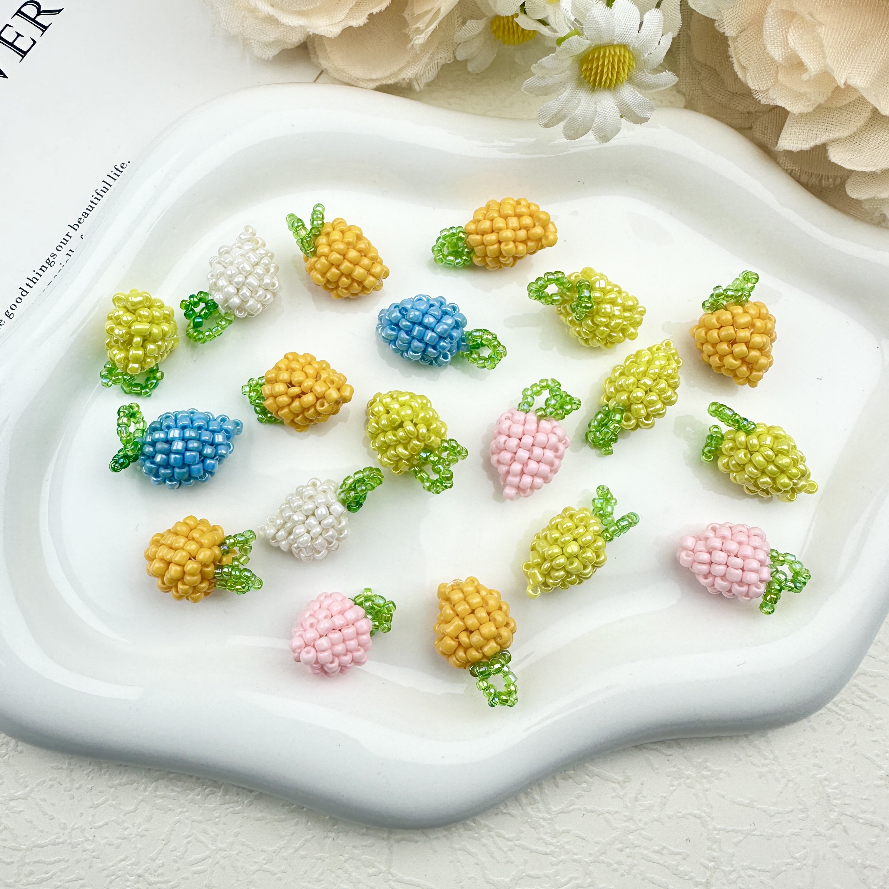 手工串珠柠檬DIY饰品鞋花鞋扣帽子服装辅料挂件挂饰胸花耳环配件
