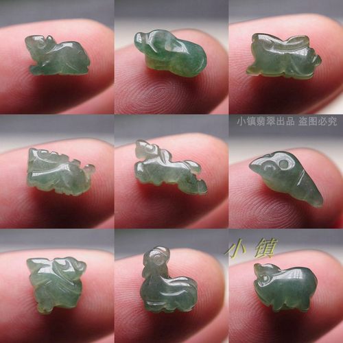 天然翡翠玉小号冰种油请生肖精工