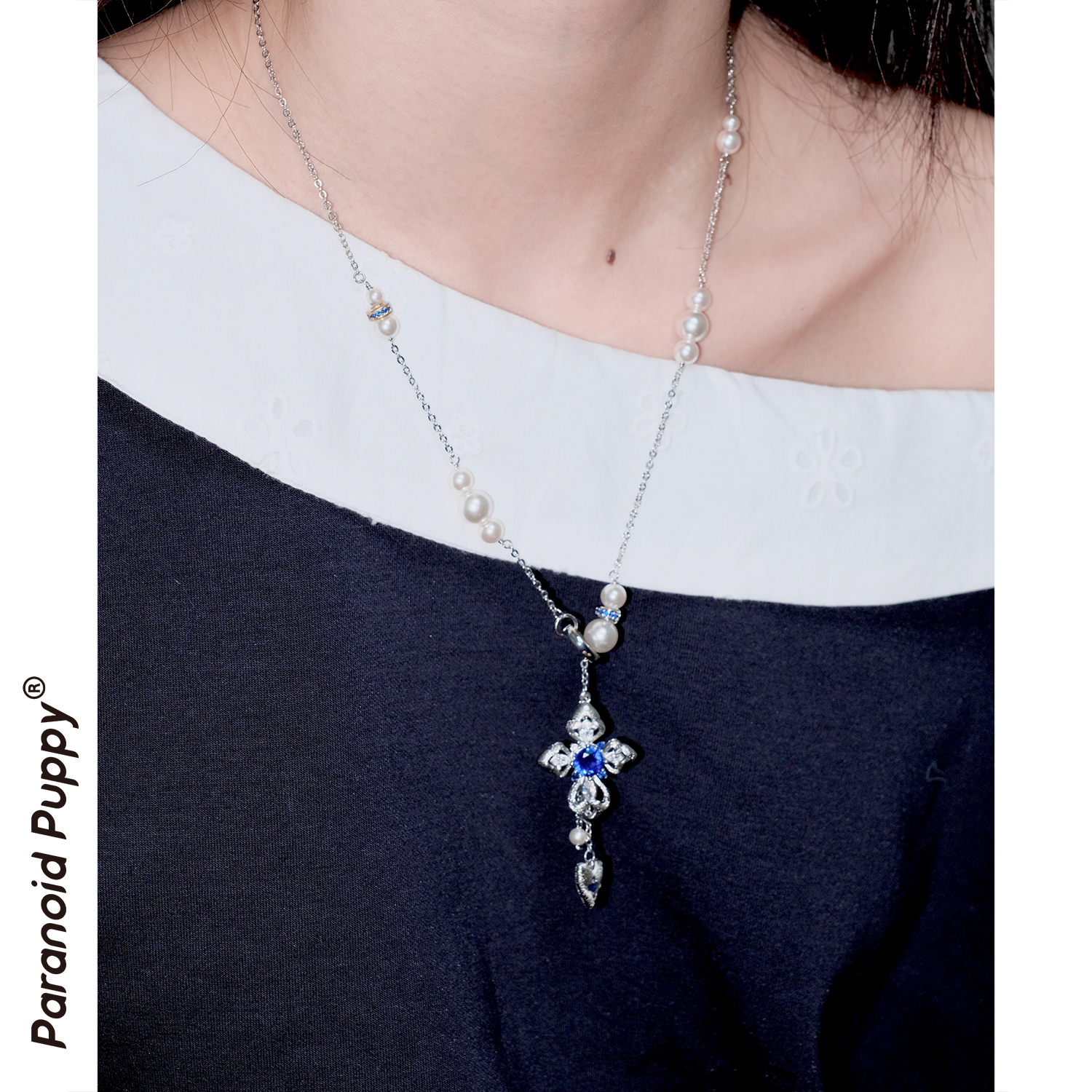 长款毛衣链！时髦十字架chao好戴