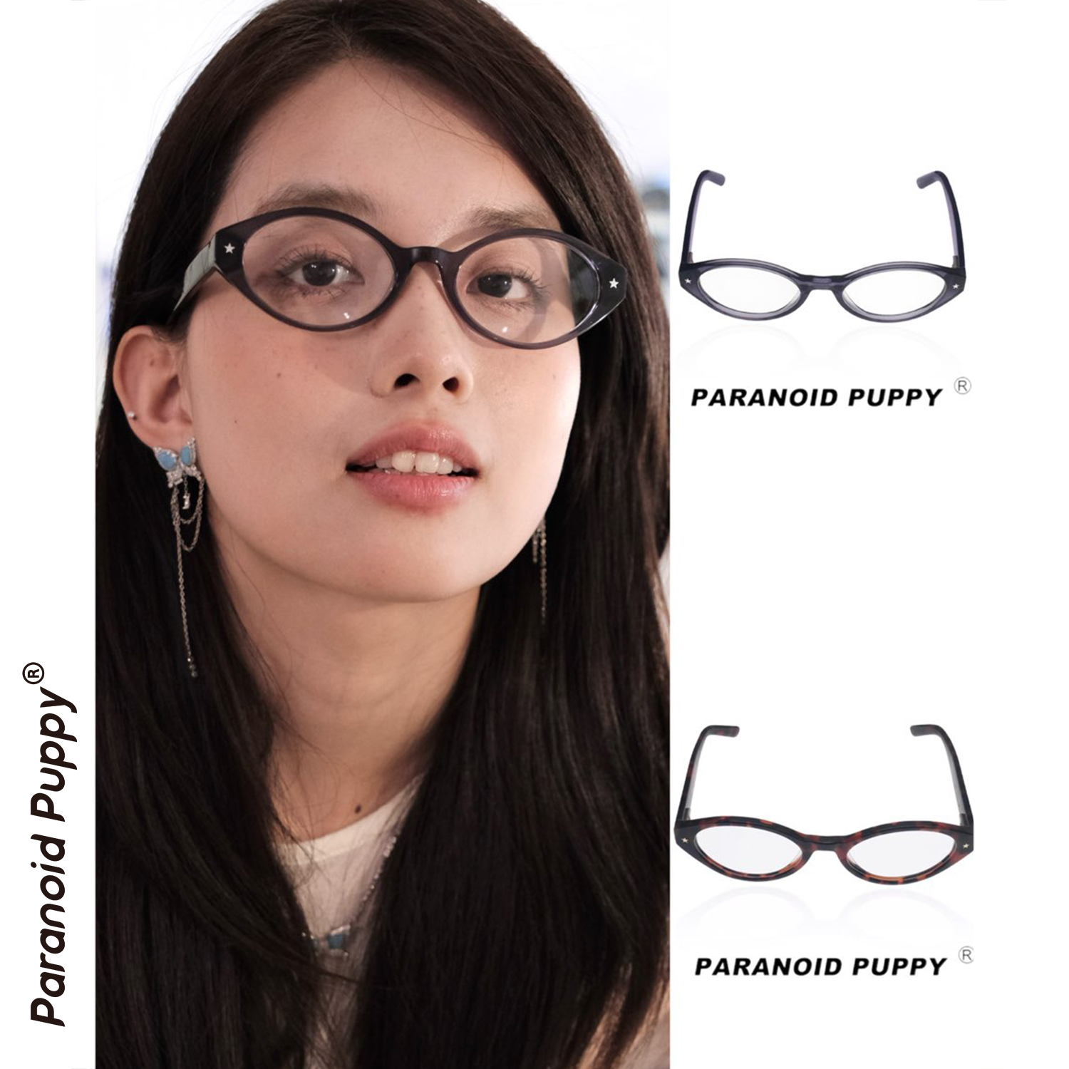 miu系少女感眼镜框~慵懒显脸小！