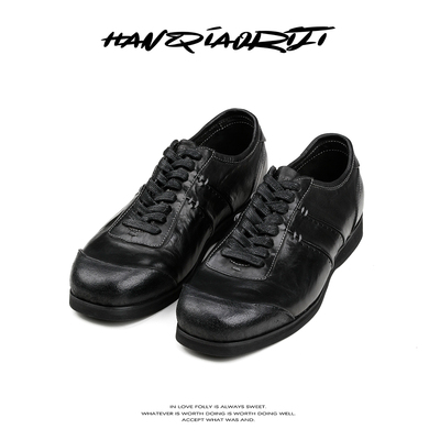 韩桥日记水洗马皮薄底德训拳击鞋