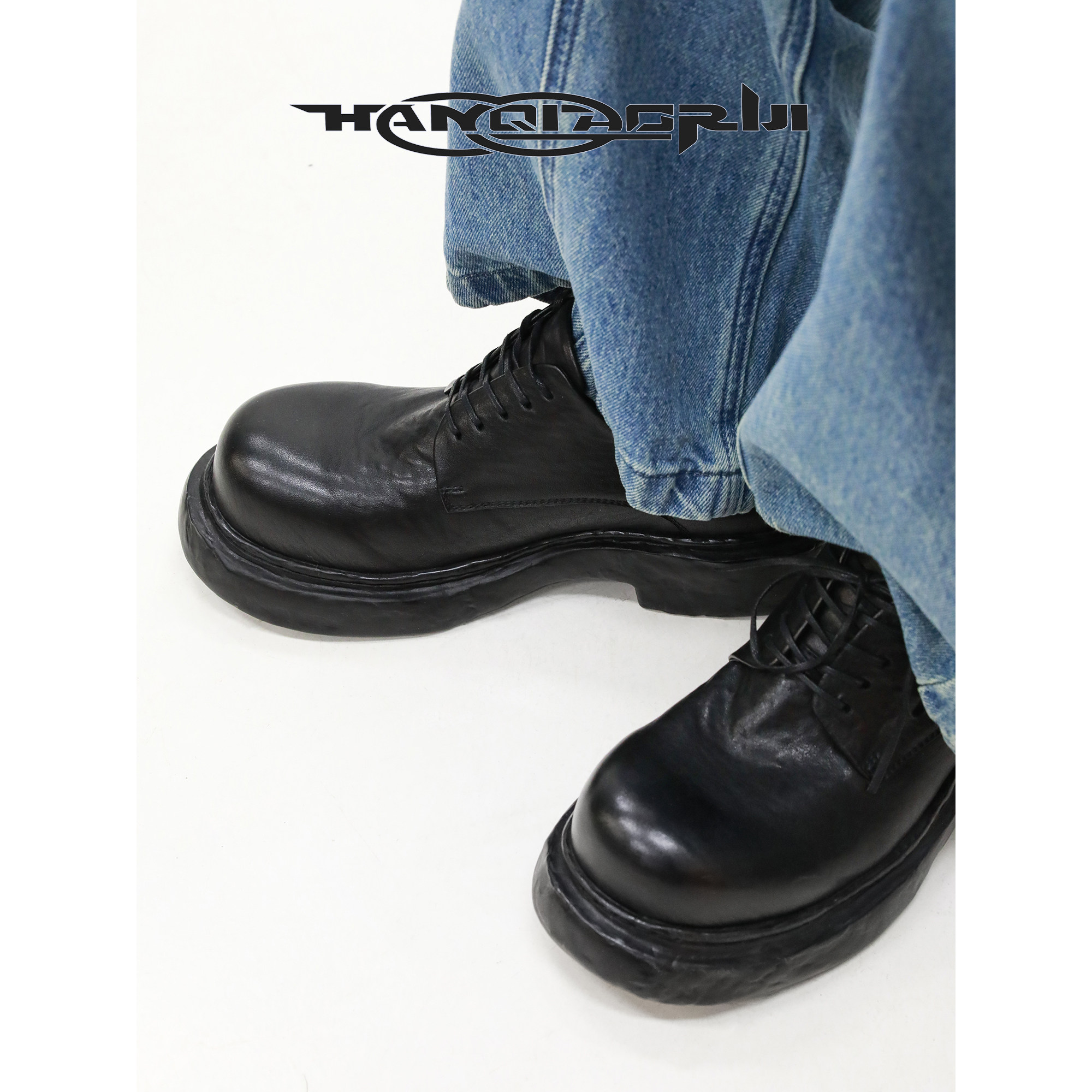 韩桥日记[破茧系列]25SS原创溶解德比鞋头层牛皮厚底休闲大头皮鞋,流行男鞋,休闲皮鞋,淘宝优惠券,粉丝福利购,淘宝优惠卷