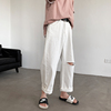 @ Korea Bridge ~19 summer new pattern man fashion Diddy trousers Easy refreshing Cut Casual pants Ninth pants
