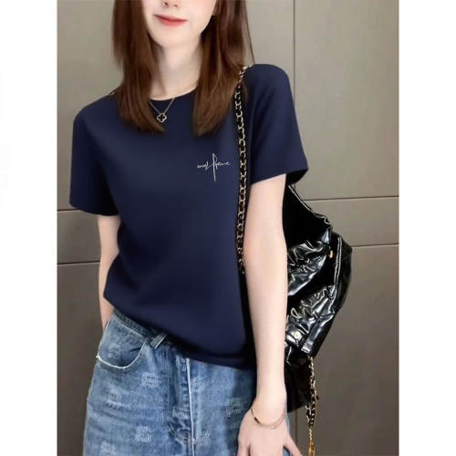 送运费险95纯棉设计感短袖t恤女
