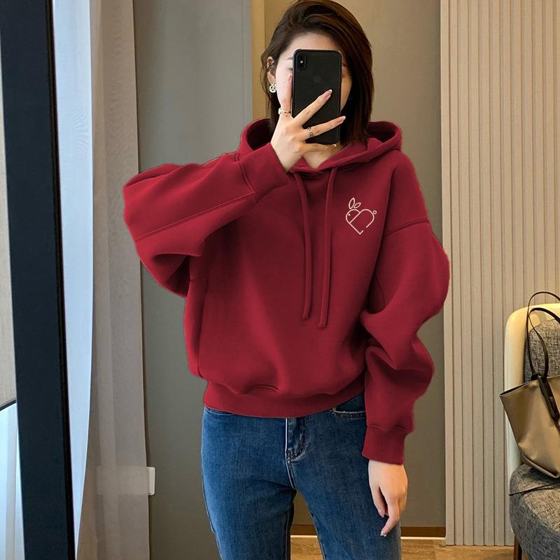 送运险高级感洋气纯棉连帽卫衣女