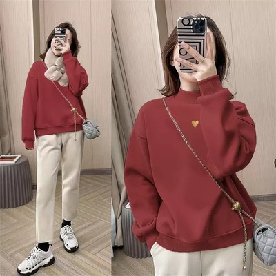 送运费险百分百不起球半高领卫衣