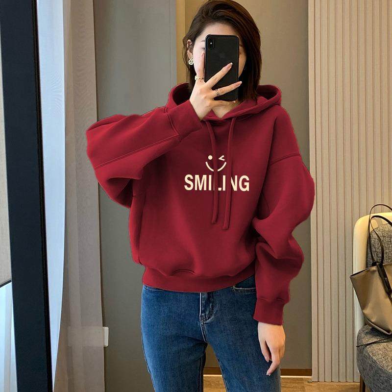 山东即墨大牌女装爆款连帽卫衣加绒加厚宽松慵懒风纯棉上衣外套潮,女装/女士精品,卫衣/绒衫,淘宝优惠券,粉丝福利购,淘宝优惠卷