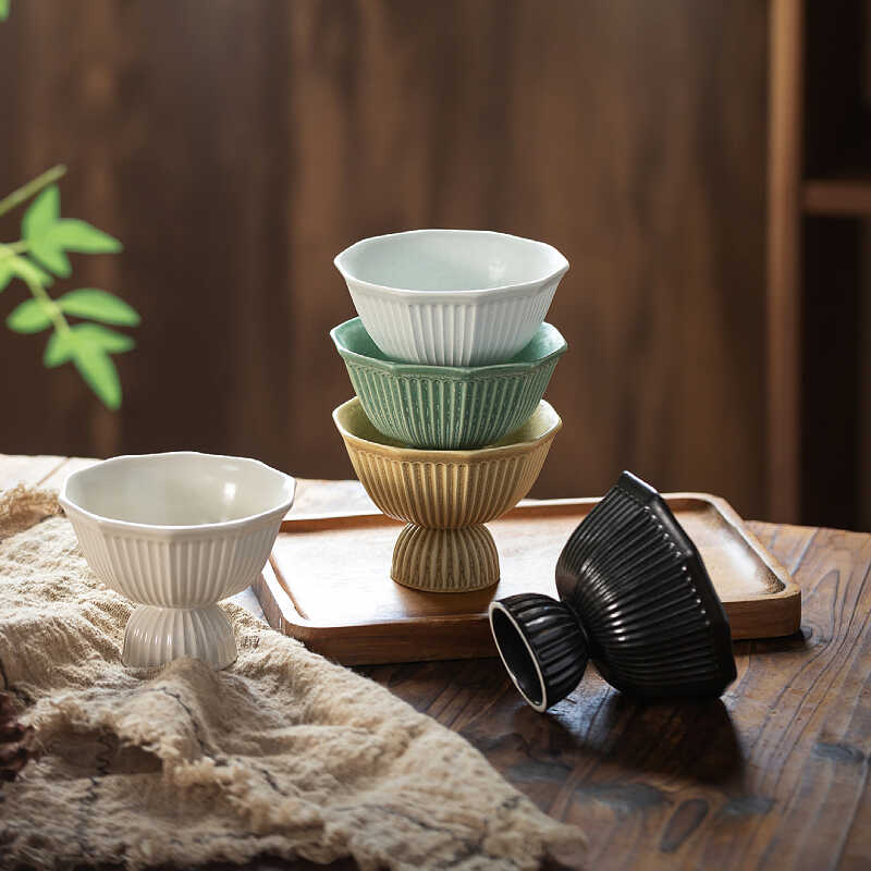 冰淇淋水果景德镇高脚碗高颜值