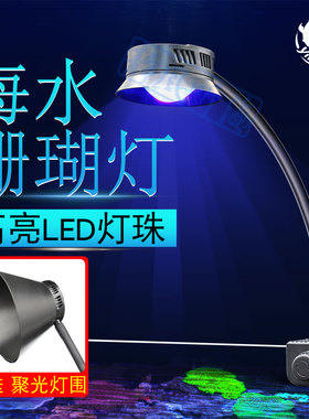 LEADING OCEAN 30瓦定时LED微小缸全光谱珊瑚灯补光灯海水鱼缸灯