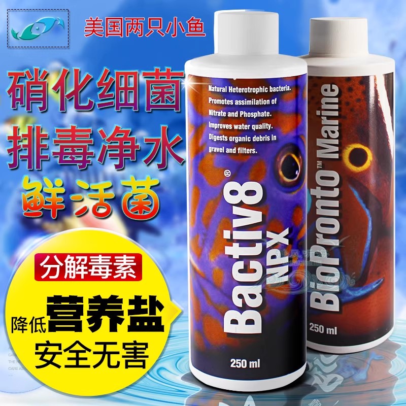跨境专拍Two Little Fishies Bactive8 NPX美国两只小鱼硝化细菌