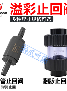 溢彩翻板式止逆阀软管鱼缸止回阀水泵单向阀塑料管逆止阀透明UPVC