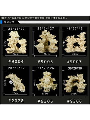 P牌培菌造景石鱼缸装饰9004 9005免暴藻送sps货缸原水含海量菌种