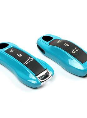 适用于保时捷迈阿密蓝色钥匙壳卡宴macan 911 帕拉梅拉718/taycan