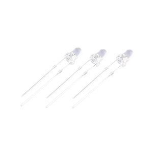 Risym 3mm白发红 红光发光二极管LED 高亮3mmLED灯 F3圆头 50只