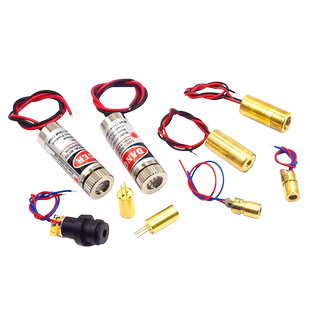 3V5V激光头激光二极管650nm红色点状一字铜材半导体激光管大功率