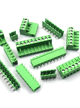KF2EDGK 5.08mm拔插式接线端子pcb连接器2P/3/4/5/10/12P直弯脚座