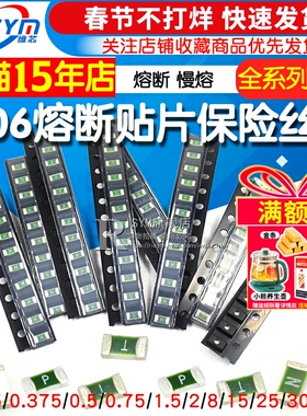 1206熔断贴片保险丝管 2.5A 3A 3.5A 4A 30A 慢熔 24V 32 63 125V