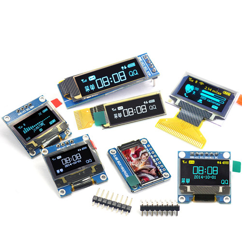 0.96寸OLED显示屏模块SPI 0.91 1.3 2.42液晶12864彩屏幕4针6 IIC
