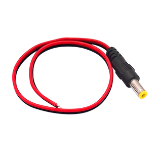 公头线铜芯DC电源线监控摄像机接头连接线红黑29cm12V24V(5条)
