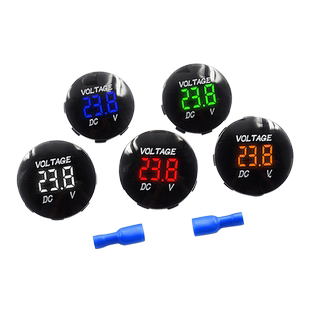 汽车电瓶电压表改装车载充电压检测仪直流LED数显5V12V24V36V48V