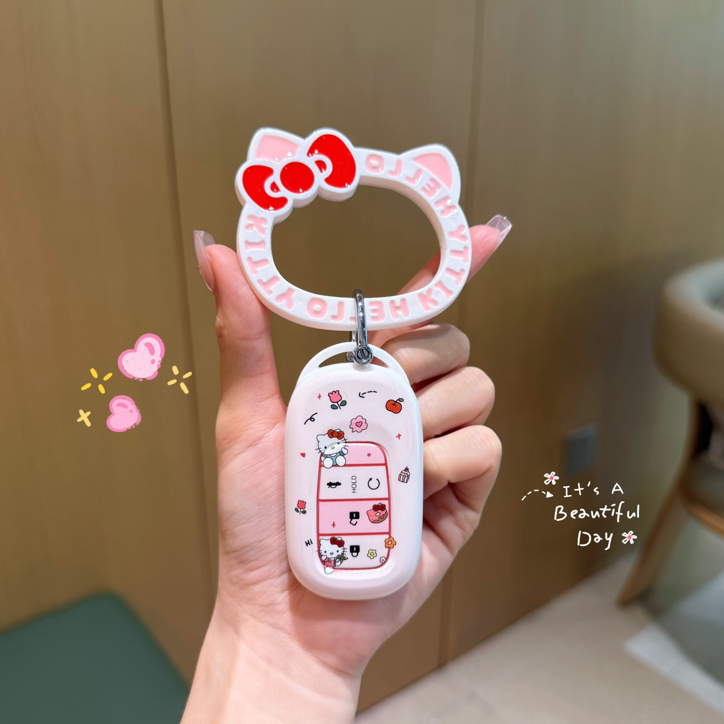适用本田思域钥匙套皓影11代雅阁CRV型格缤智凌派冠道扣可爱Kitty图片