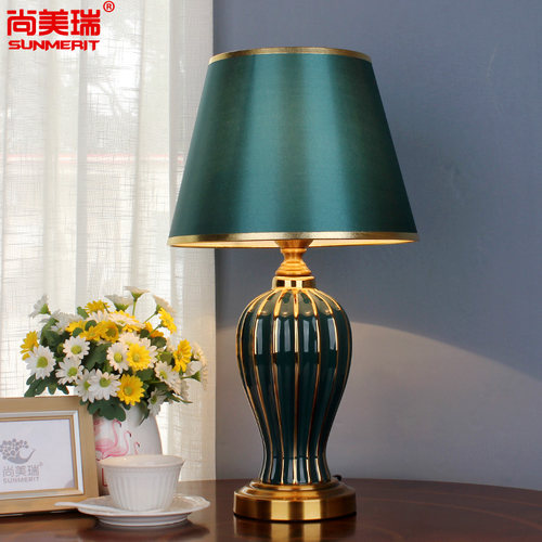 轻奢床头灯陶瓷卧室现代