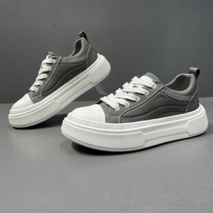 海丽男鞋夏季系带休闲鞋舒适透气简约百搭2026小清新时尚布面板鞋