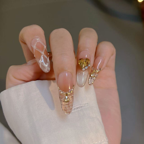 【Lilynail星网梦境】手工穿戴甲秋冬新款裸色指甲贴片轻奢美甲贴