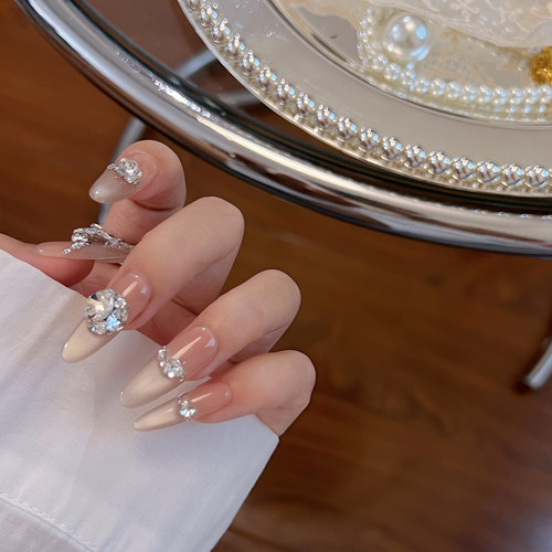 【Lilynail蜜糖钻语】纯手工穿戴甲中长款2025新款高级感美甲贴片