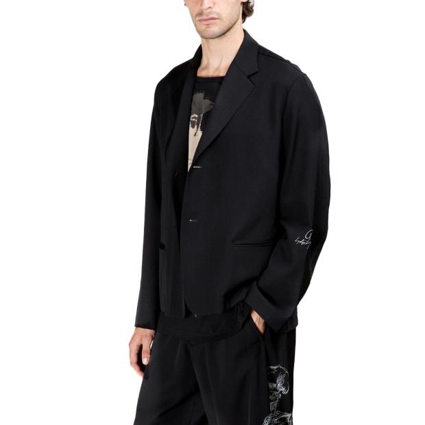 YOJIOOAK签名印花小众轻奢西服