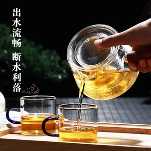 玻璃茶壶锤纹煮茶壶耐高温玻璃侧把过滤泡茶壶单壶小青柑煮茶器