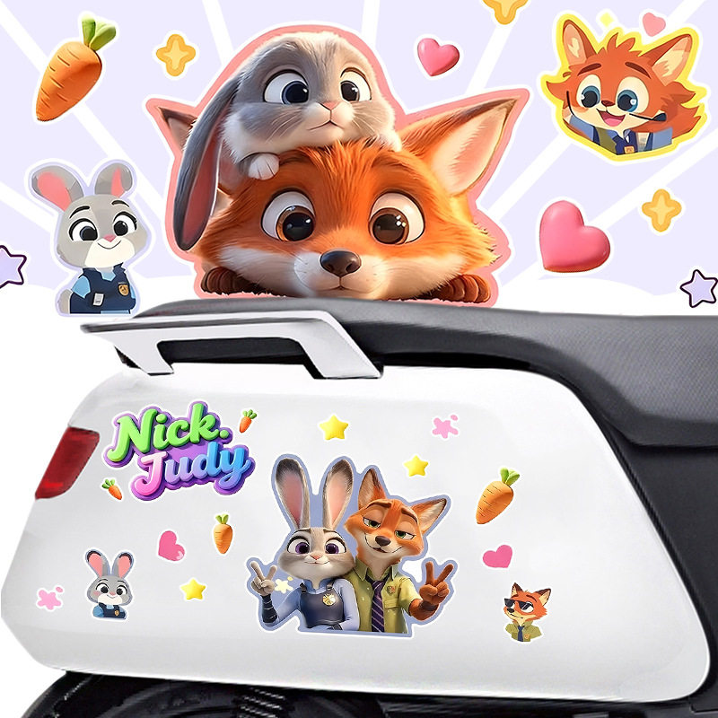 疯狂动物城车贴电动车贴纸朱迪尼克汽车车身装饰贴遮挡划痕卡通女,汽车用品/电子/清洗/改装,汽车装饰贴/反光贴,淘宝优惠券,粉丝福利购,淘宝优惠卷