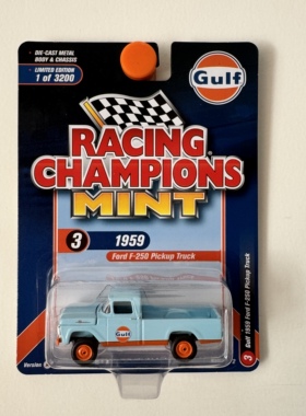 1:64 Racing Champions 福特F250 59款皮卡海湾石油Gulf 合金车模