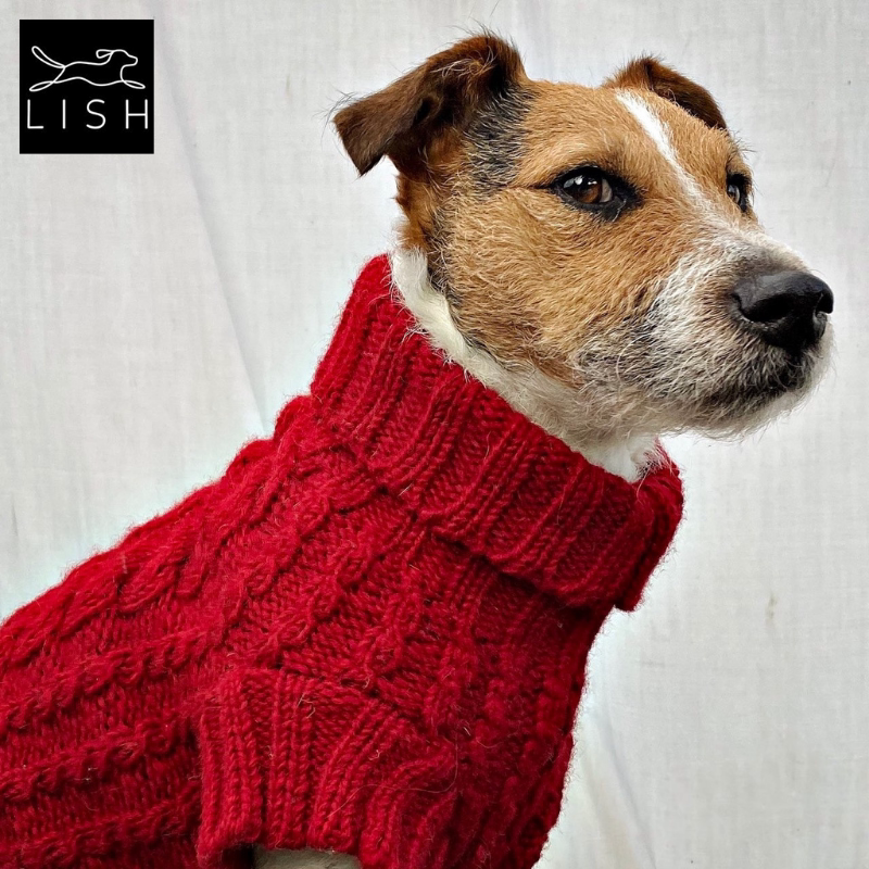 英国lish设计师品牌wilmot系列纯羊毛狗狗秋冬保暖毛衣棉衣套头衫