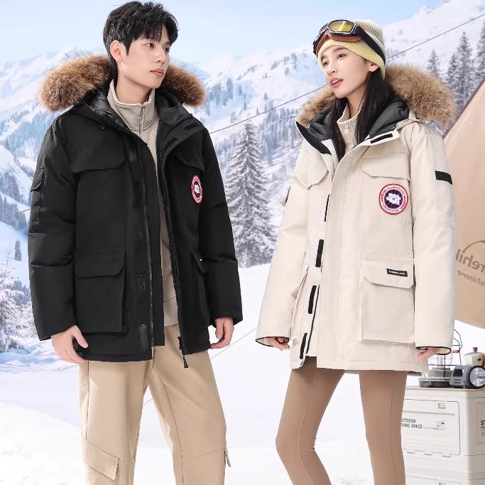 情侣羽绒服男女加拿大风时尚大鹅外套