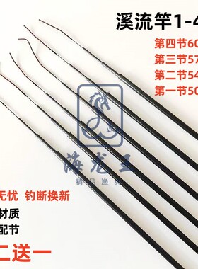 鱼竿配节钓鱼竿四节碳素配节溪流竿1-4节短节竿竿稍第四节配节稍