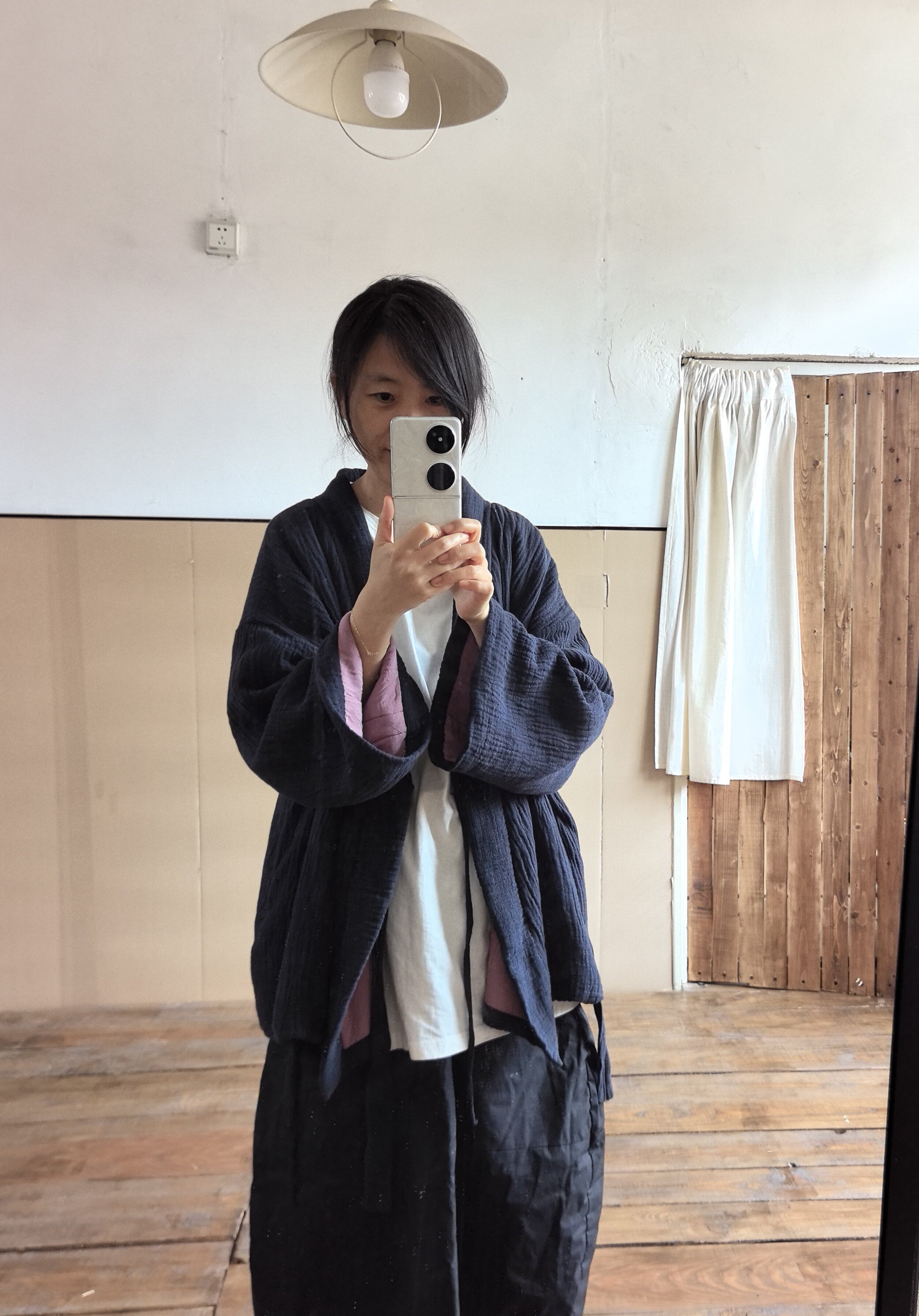 2026秋冬新款藏青色汉服纯棉棉服 道袍 禅意 舒适 放松 养生 自然