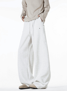 NineteenAutumn秋季垂感卫裤休闲长裤潮牌宽松运动阔腿裤男女同款