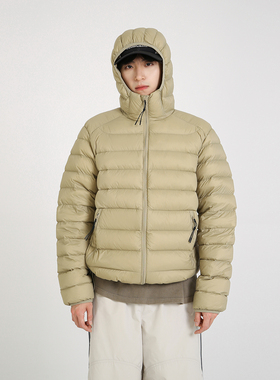 NineteenAutumn冬季轻便排骨连帽羽绒服90白鸭绒外套情侣男女同款