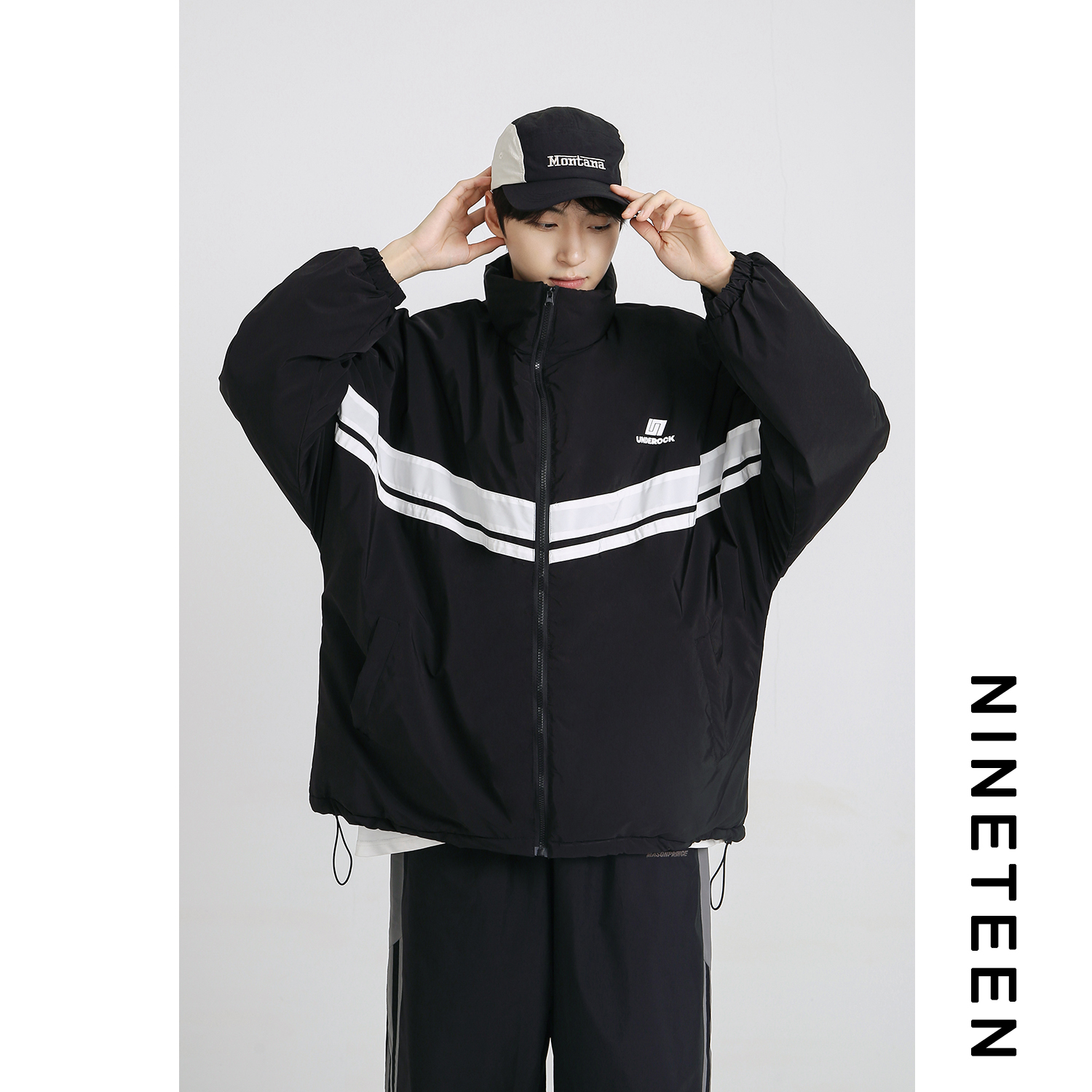 青少年潮牌学生立领棉衣