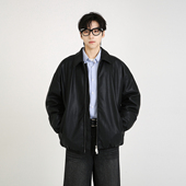 NineteenAutumn皮衣羽绒服基础百搭经典 潮牌痞帅短款 90绒翻领外套