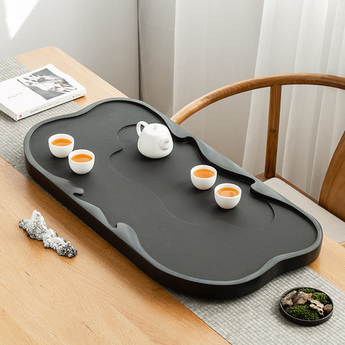 家用乌金石茶盘整块石头可定制