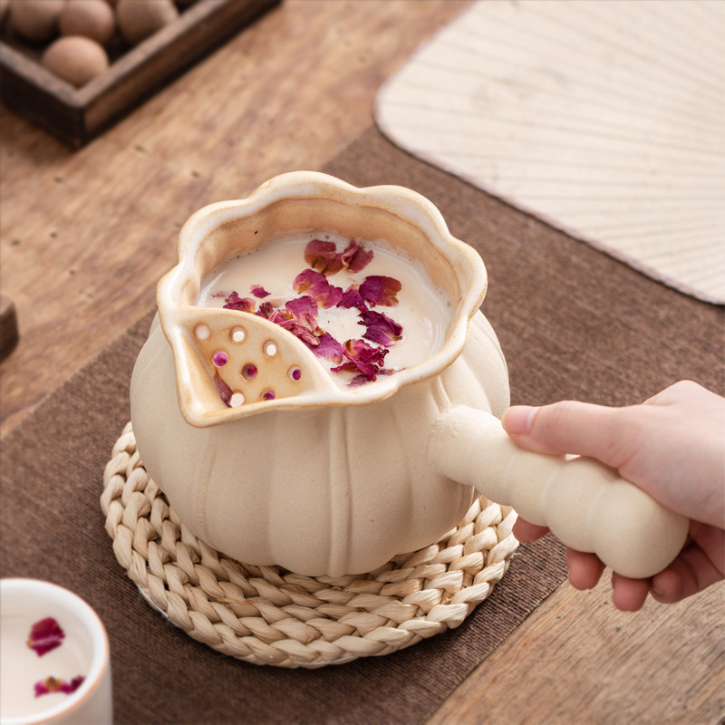 原矿白陶煮奶茶烤奶罐罐壶可干烧煮花茶果壶烤梨罐围炉煮茶陶罐壶